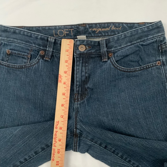 Loft Jeans Size 6 Original Boot Cut Embroidered Back Pockets Mid Rise 31x31 - Picture 11 of 14